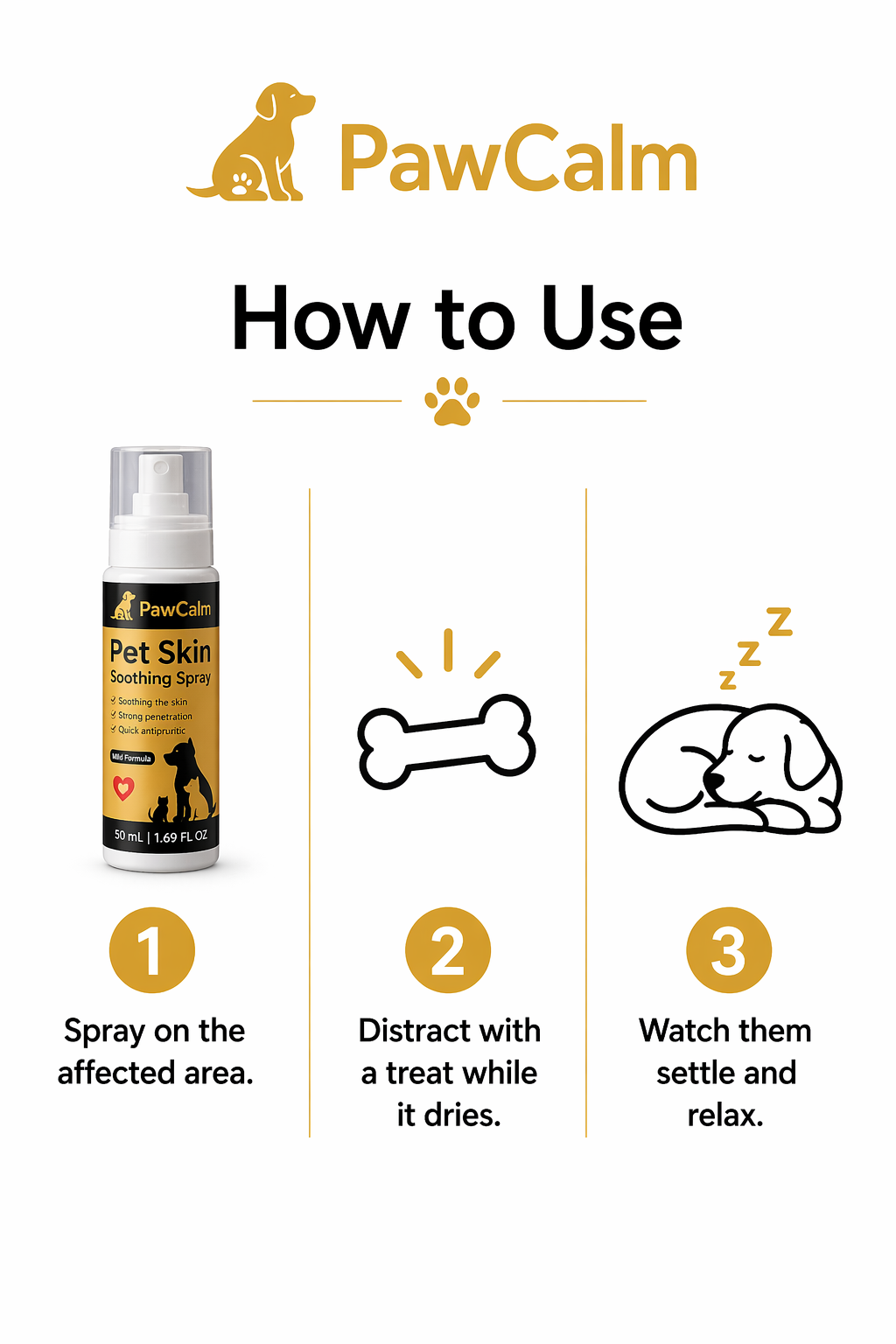 PawCalm Pet Skin Soothing Spray 50ml